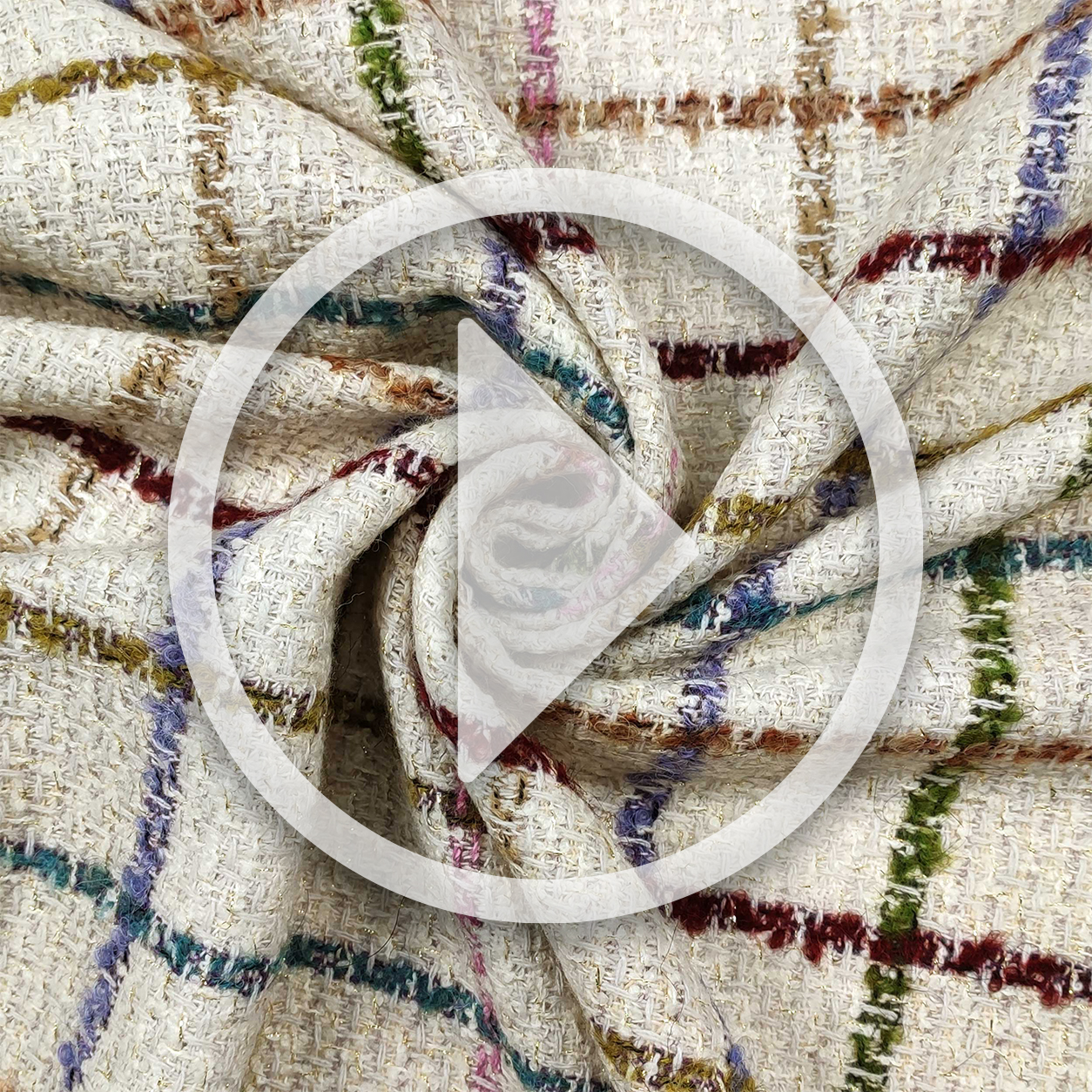 Tessuto Tweed Lana e Cachemire Alta Moda Panini